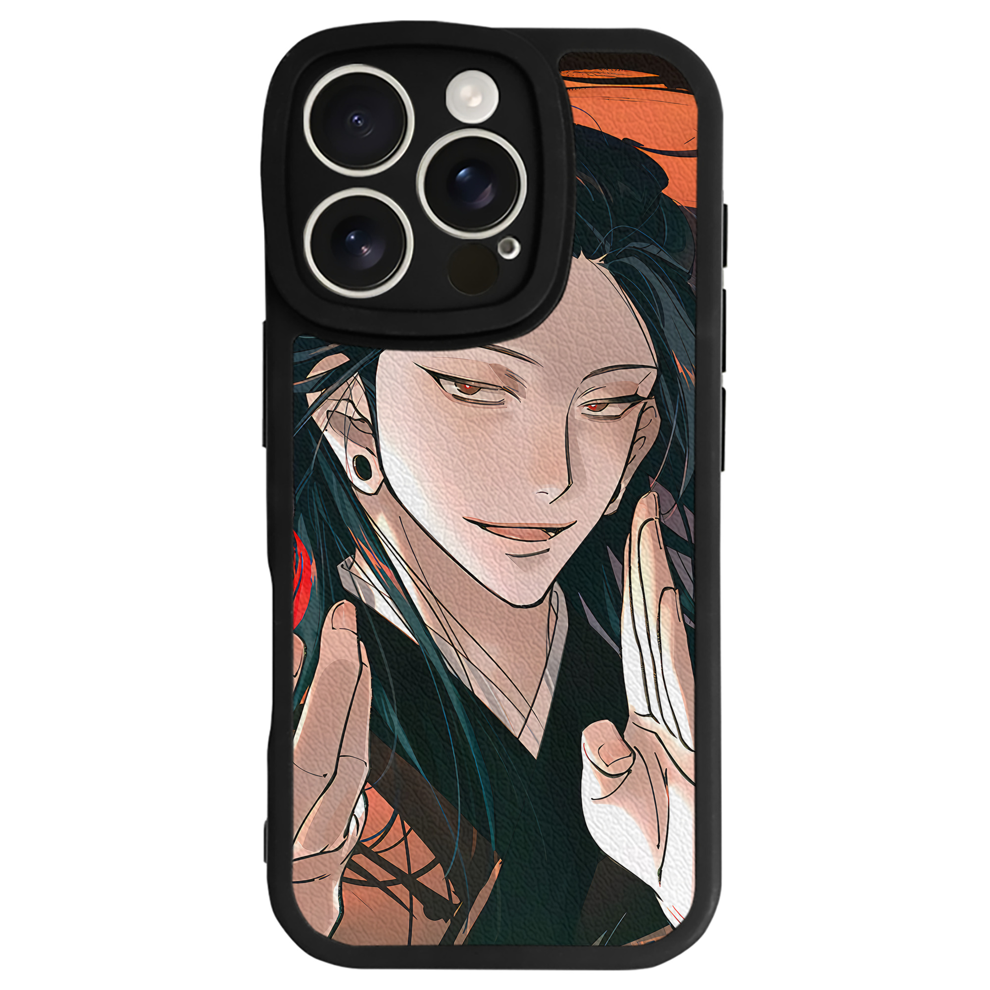（画像用） 呪術廻戦 Jujutsu Kaisen 【iPhone 16シリーズ対応】シリコンスマホケース（レザー調） 材質：シリコン